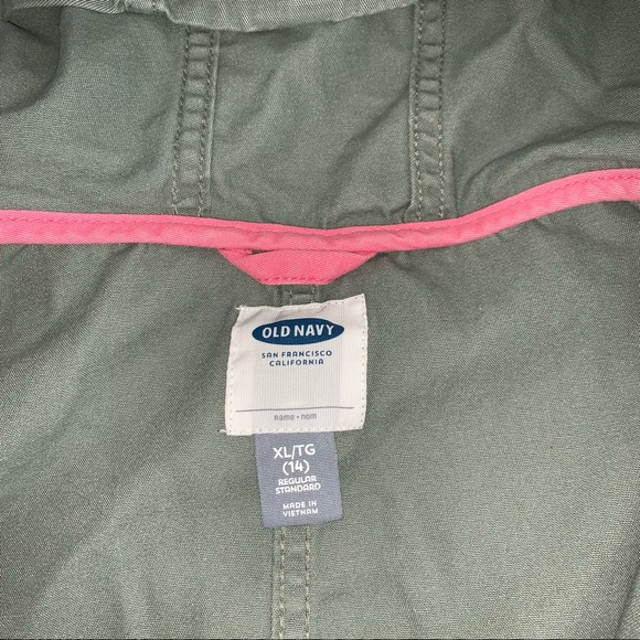 Old Navy Girls Army Green Jacket - Picture 3 of 3